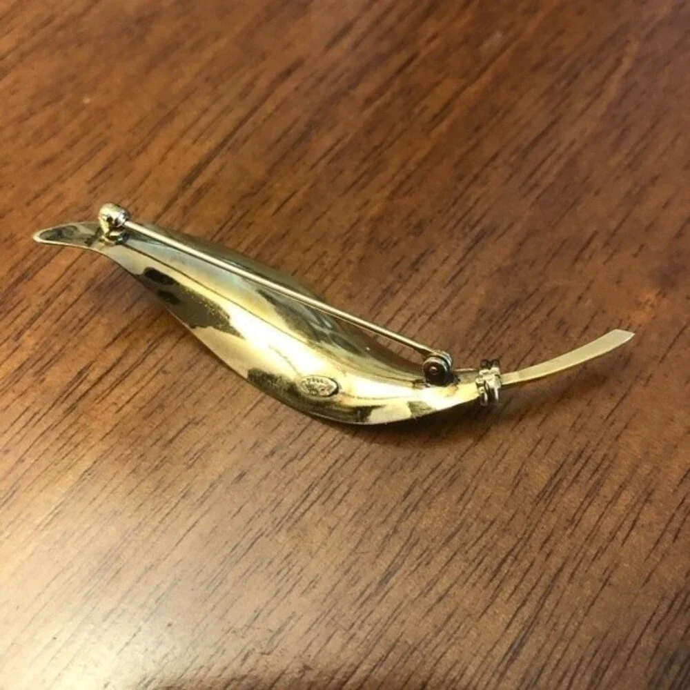 Vintage Brooch 14K Gold Fill Wells Calla Lily Pin